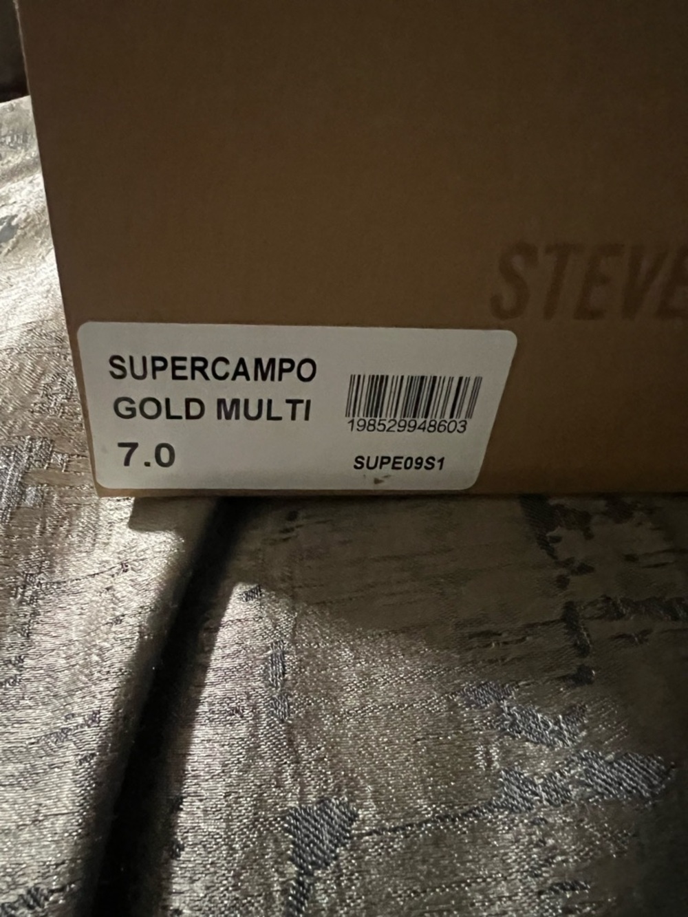 Steve Madden Supercampo Gold Multi Athletic Shoes (Box Label)